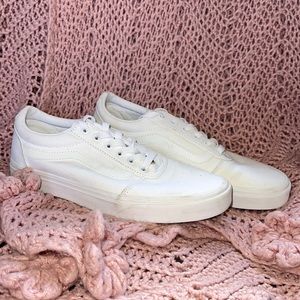 White Old School Vans